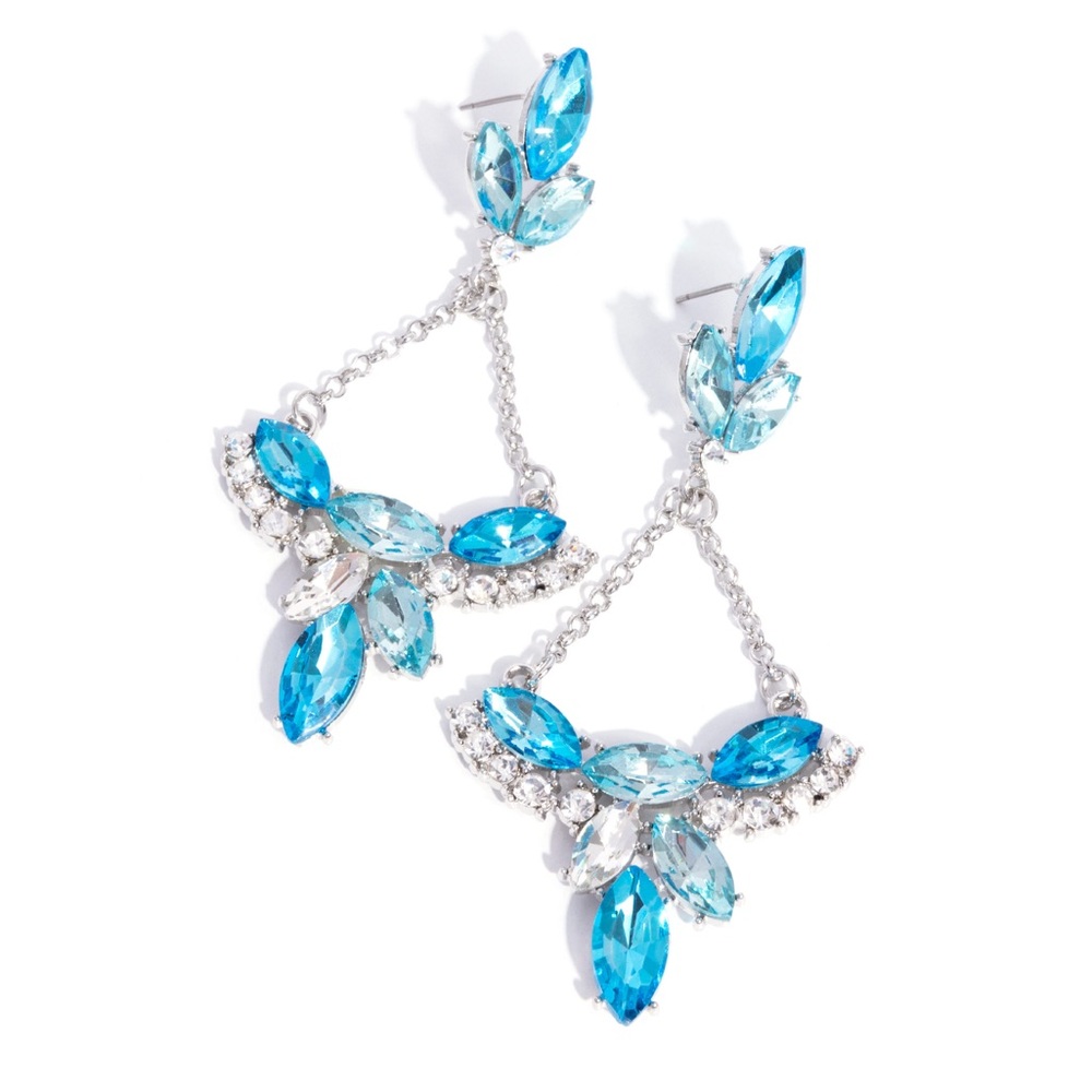 Elegant Blue and Silver Earrings